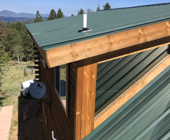 Green metal roof 